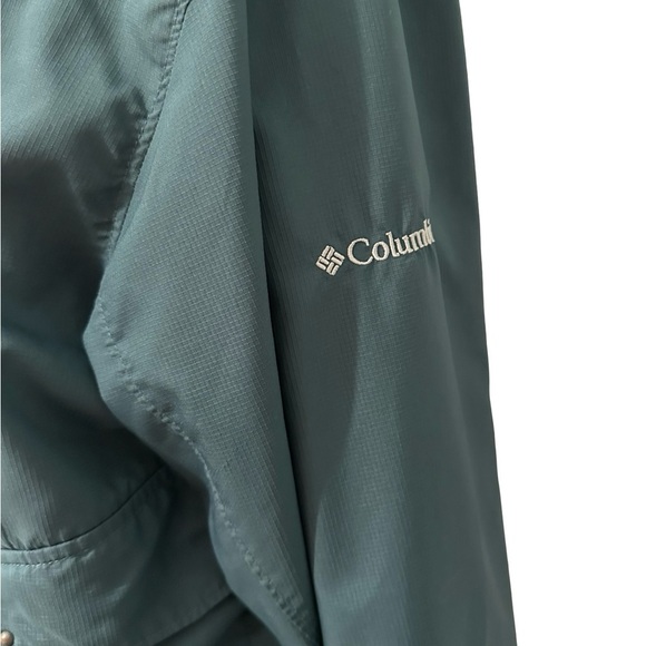 Columbia Green Utility Jacket Zip Front Casual - Picture 9 of 9